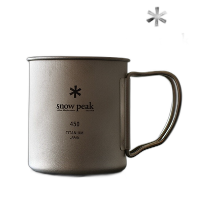 日本直邮 SnowPeak MG 143 钛单杯 450ml 银色 户外露营轻便耐用