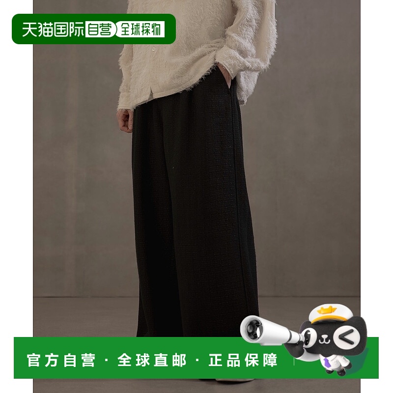 1h可退 日本直邮LUCY 男女同款春夏新品宽松呢料阔腿西裤 LU25SS0