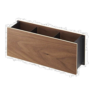 【日本直邮】山崎实业 多功能文具用品和遥控器架 RIN 棕木色 273