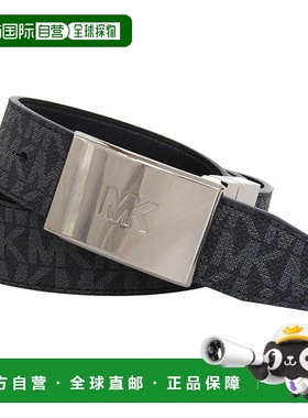 日本直邮Michael Kors 男士腰带黑色31mm CTFR MK PLAQE 腰带36S5
