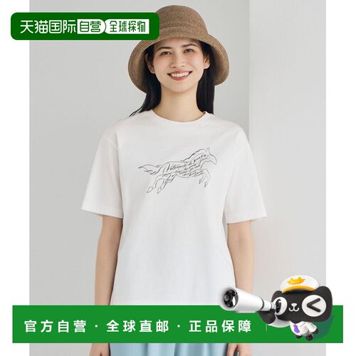 日本直邮无品牌 T恤 马形图案女装半袖