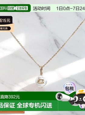 日本直邮Coach蔻驰 项链 440611GLD107 女士 金色新款