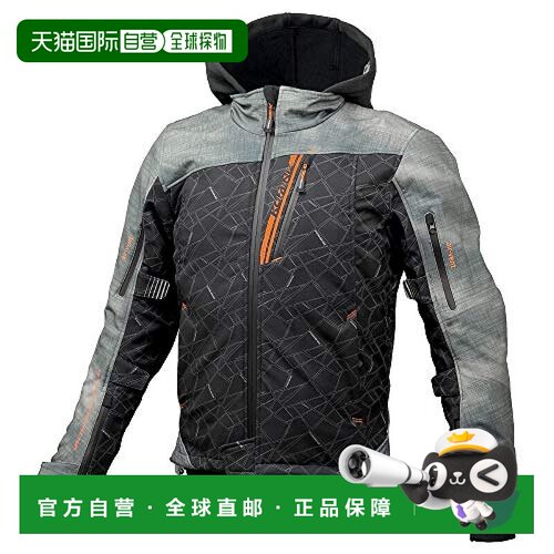 KOMINE摩托车服饰保暖冬夹克烟熏/黑色CE标准2级防风保护外套