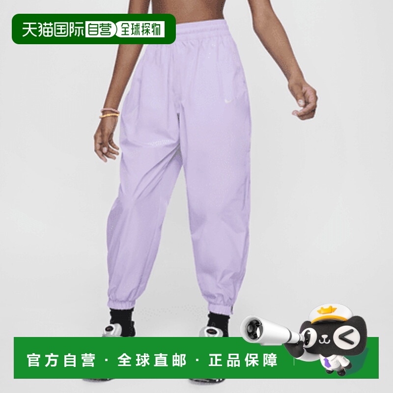 日本直邮Nike Sportswear 纯色梭织运动系带中腰休闲裤 儿童款 绣