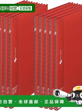 【日本直邮】Plus 透明文件夹 10 口袋 A4 竖式 红色 10 本 FC-12