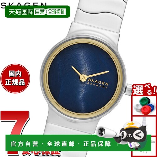 日本直邮Skagen 女士 Freja Lillie 双指针银色不锈钢手表 SKW317