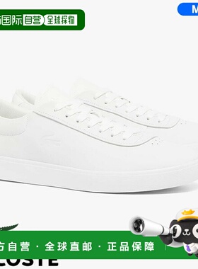 日本直邮Lacoste 男士 Base Shot Evo 125 1 SMA 皮革运动鞋白色/