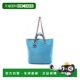 日本直邮中古Chanel香奈儿女包B级9新Tote Bag托特包羊毛托特包蓝