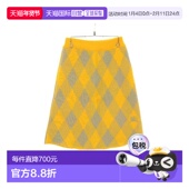 日本直邮中古Burberry博柏利女S级99新skirt裙子羊毛裙子黄色