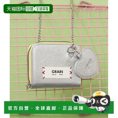 日本直邮GRAIN 女士 二折式2WAY钱包配爱心挂饰 CPZ1061214A0002