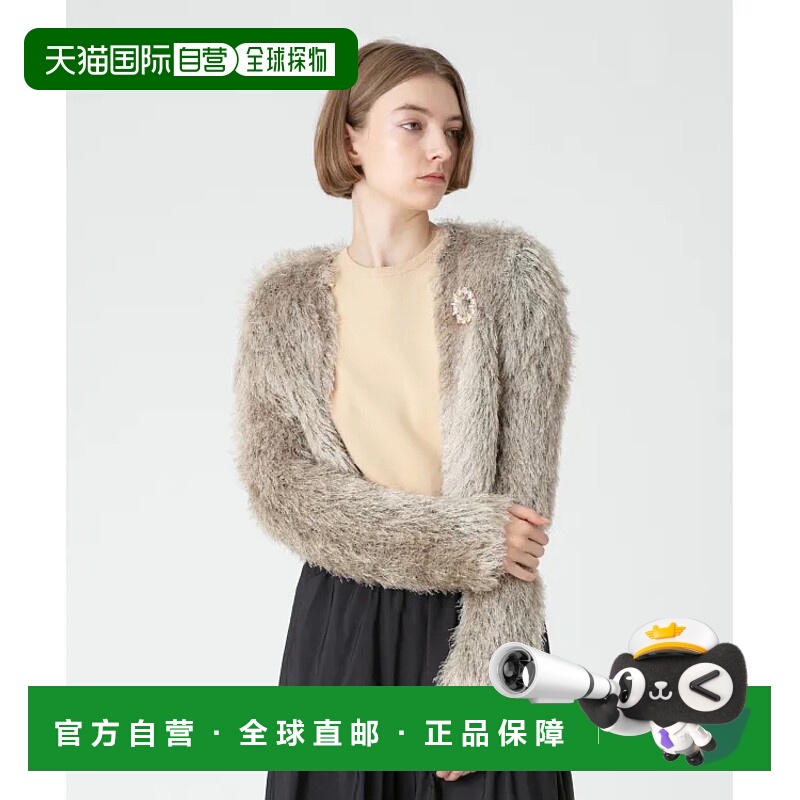 1h可退 日本直邮Loulou Willoughby 女士野性毛茸茸短款开衫 2023