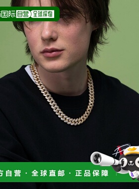 日本直邮Karlas 男女同款 宽版喜平链 闪亮立方氧化锆古巴链项链