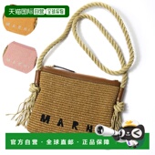 MARNI 刺绣拉菲草 MARCEL 日本直邮 小号单肩包 绳索手柄 女士