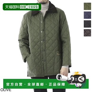日本直邮Barbour 男士 Liddesdale 绗缝夹克 mqu0001ol91 橄榄绿