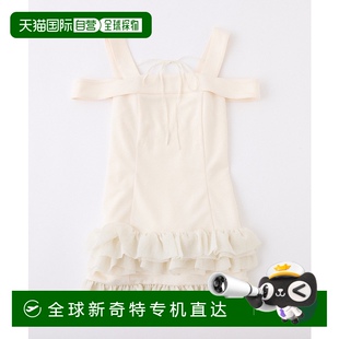 0151090 1h可退 日本直邮NICE CLAUP 女士肩露设计方领迷你连衣裙