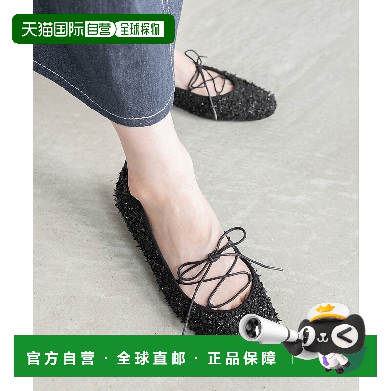 1h可退 日本直邮RANDA 女士蕾丝装饰平底女鞋 舒适缓震 三色可选