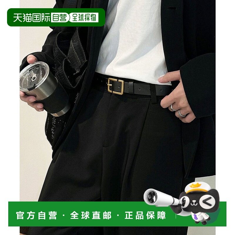 日本直邮florge 银色扣简约皮革腰带 [FL8218EW08324] 银色