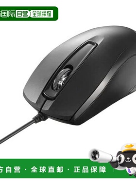 【日本直邮】BSMBU110BK（黑色）USB BlueLED 光电鼠标 3 个按钮