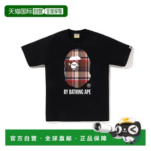 APE BATHING 男女同款 BAPE T恤 1h可退 CHECK格纹短袖 日本直邮A