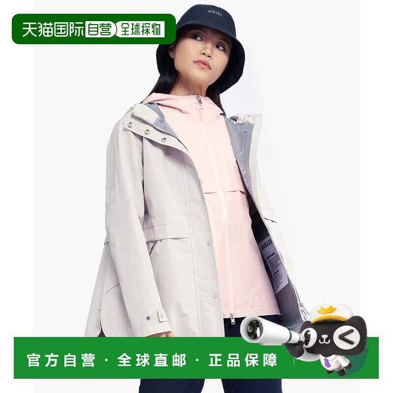 日本直邮AIGLE 冲锋衣 白色风衣夹克图片