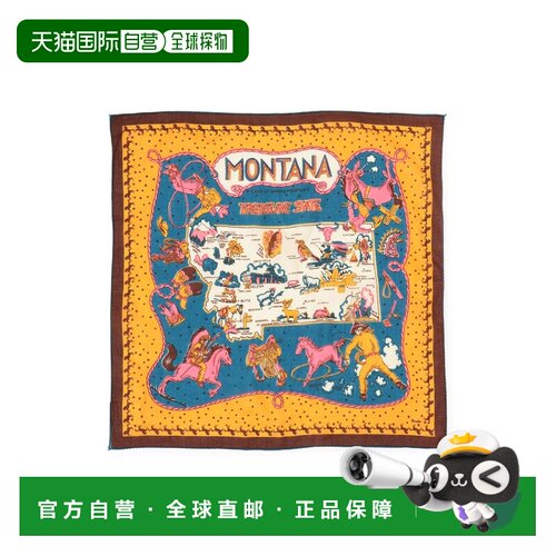 日本直邮BINDU 女士 地图印花方巾 13470091039