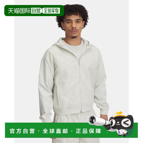 日本直邮Under Armour 运动装户外透气跑步连帽夹克 男款 白色