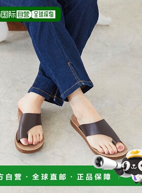 日本直邮Menue 人造皮革平跟搭扣凉鞋 ME8623BW02393 黑色