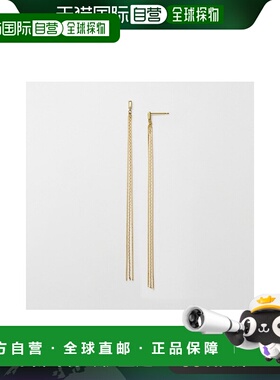 日本直邮日潮 agete 阿卡朵K18YG钻石耳钉黄色 均码耳环链条长款