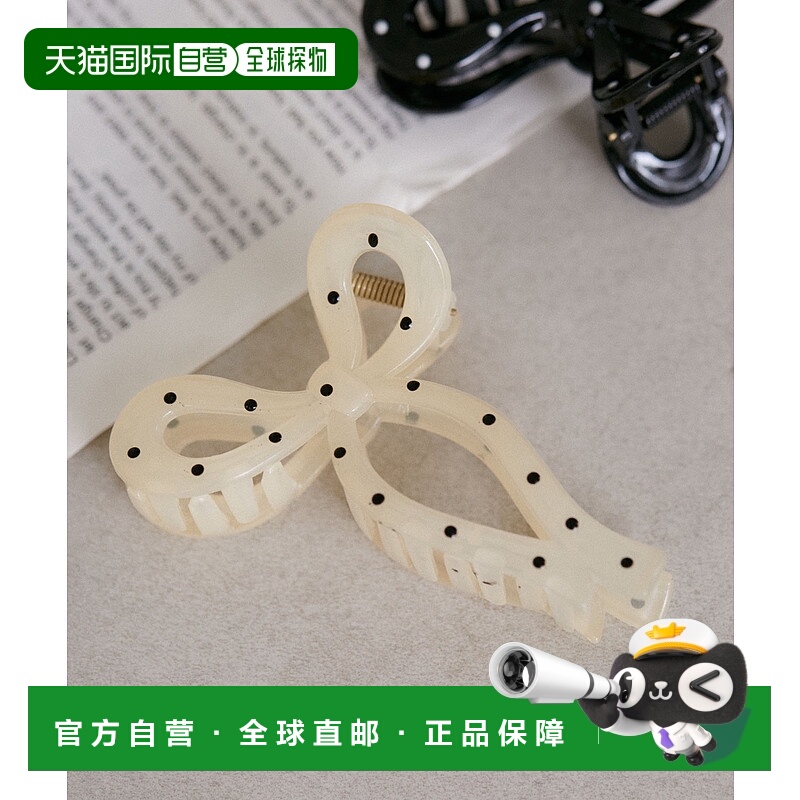 1h可退 日本直邮VIS女士春夏新款波点蝴蝶结发夹可爱百搭 2025ABV