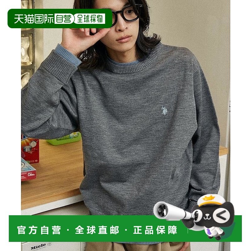 1h可退 日本直邮U.S. POLO ASSN. 男士假两件套头毛衣 3130291600