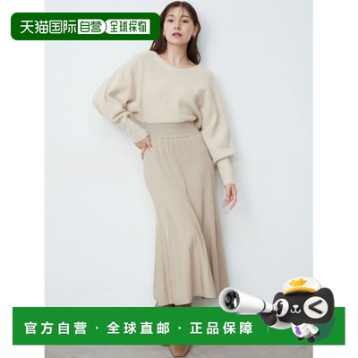 1h可退 日本直邮LAGUNAMOON 女士柔软拉克鼬毛拼接连衣裙 舒适修