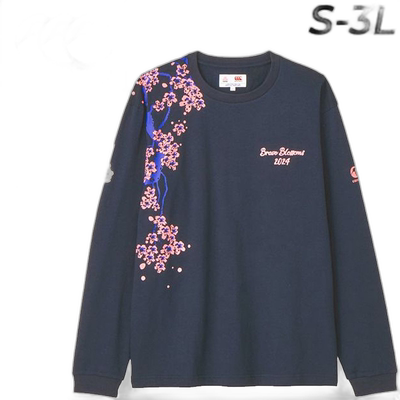 日本直邮canterbury 长袖 T恤男士男女通用坎特伯雷 R+ RUGBY+ 橄