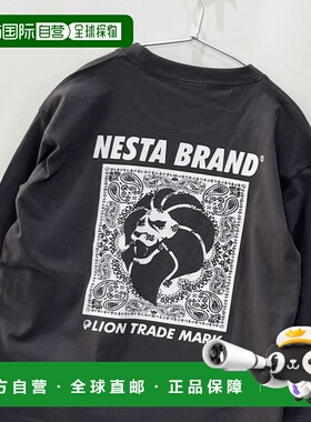 1h可退 日本直邮NESTA 儿童宽松背印长款T恤 NES1600