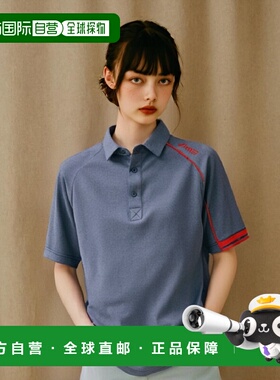 【日本直邮】ASICS UNISEX Polo衫CHM305深蓝×红(CHM305-5023)SS