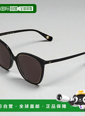 日本直邮Gucci 女士太阳镜GG1076S 002黑色/棕色