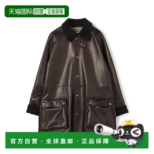 1h可退 日本直邮TOMORROWLAND 光滑小牛皮插肩袖大衣