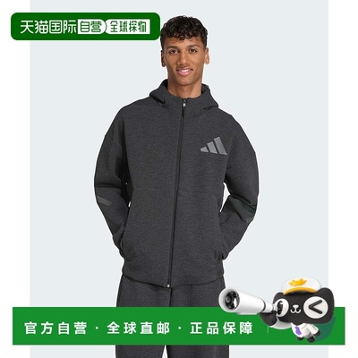 1h可退 日本直邮adidas 男士 Z.N.E. 系列修身连帽拉链卫衣 拨水
