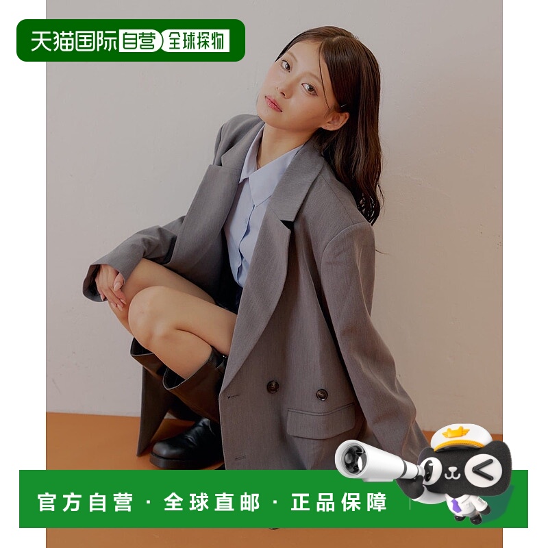 1h可退 日本直邮Chico 女装宽松双排扣西装外套 CHZ1052307A0002