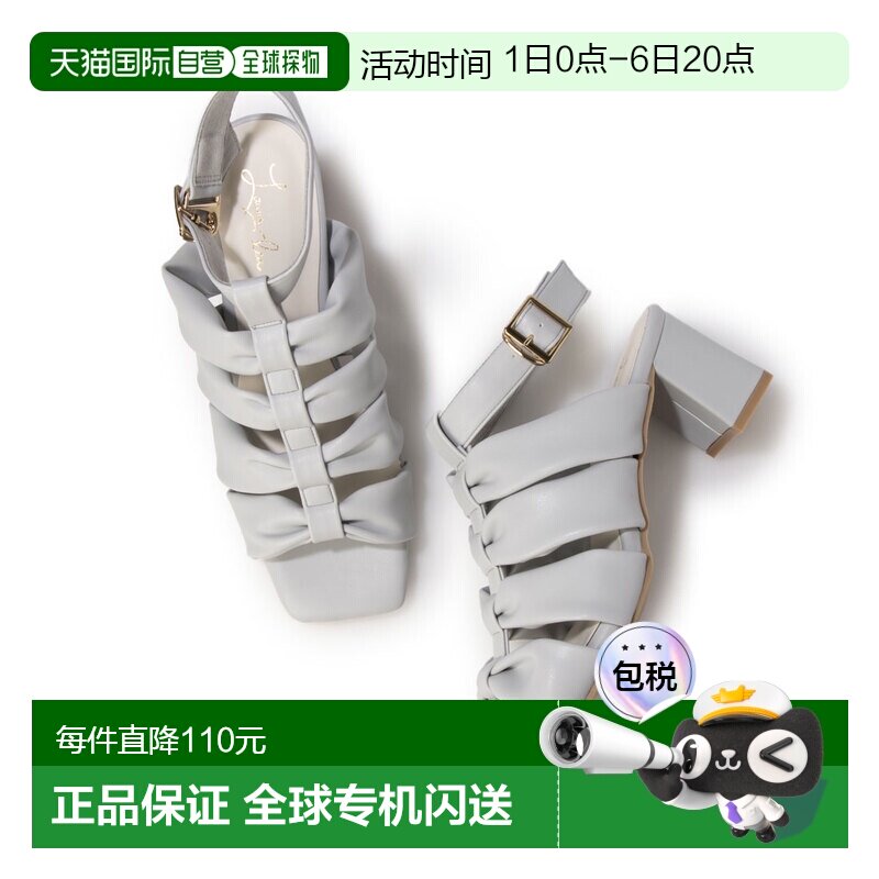 日本直邮Launa lea 599 Launalea [25SS] 6cm 鞋跟丝带角斗士凉鞋图片
