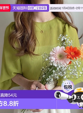 日本直邮JUNOAH 气球袖透明泡泡袖衬衫内搭 JU5602EW02931