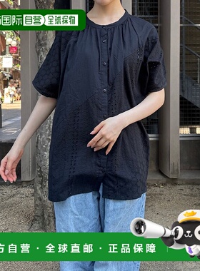 1h可退 日本直邮LOCUST 女装 刺绣宽松棉质衬衫 透肤镂空设计 日