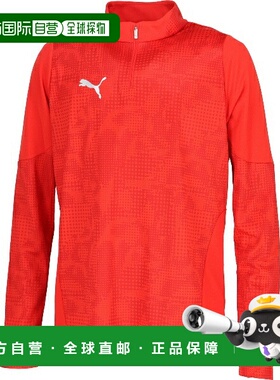 日本直邮PUMA TEAMCUP TR 1/4 拉链上衣足球训练衫 660216-01 长