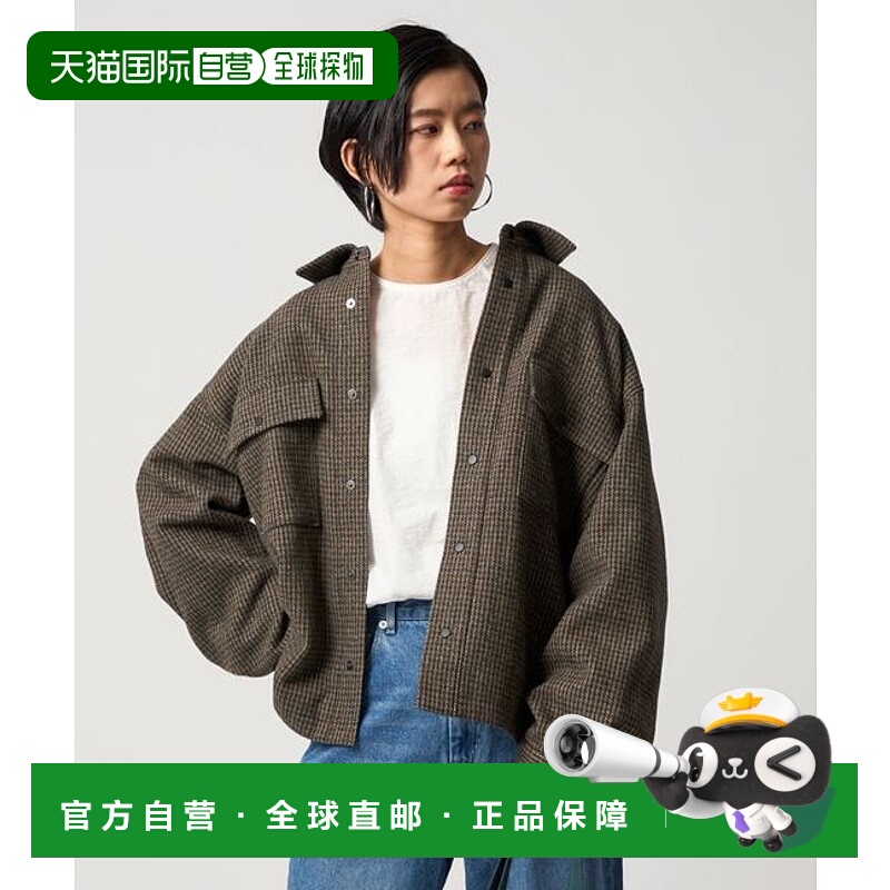 1h可退 日本直邮CITEN 迷你格纹西装外套灰色