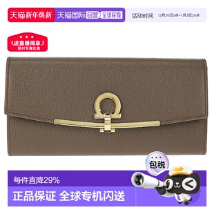 钱包22D150礼物 简约皮革零钱女士物长款 日本直邮 菲拉格慕经典