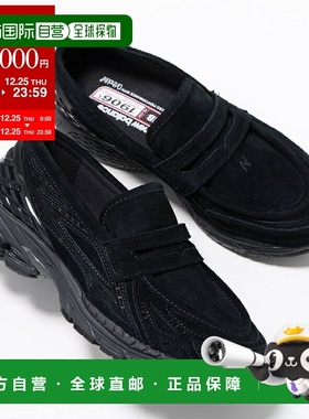 日本直邮New Balance U1906LNT 女士绒面革乐福鞋一脚蹬鞋黑色