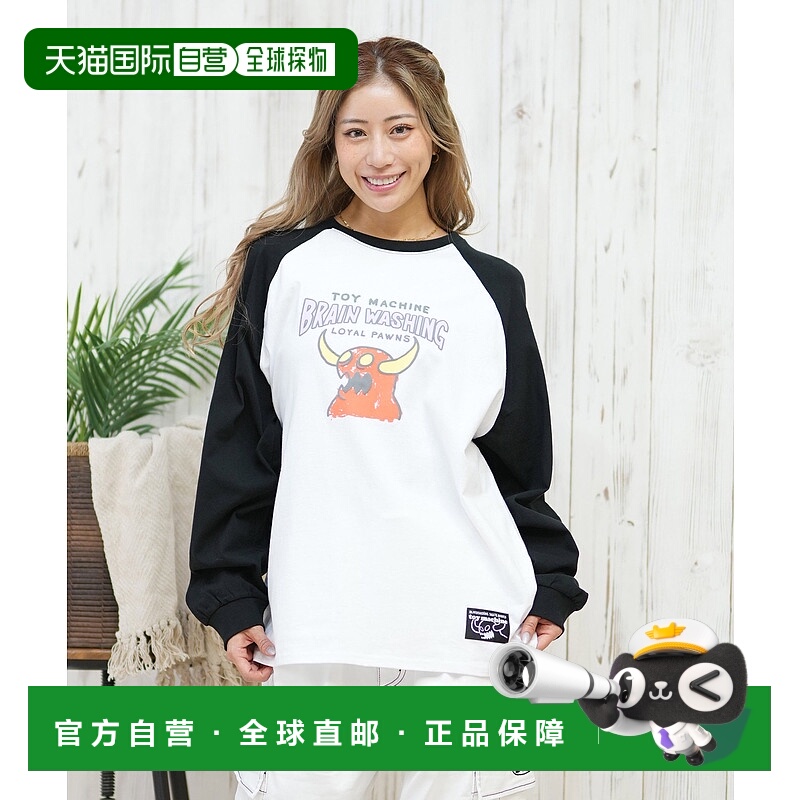 1h可退 日本直邮TOY MACHINE 女士 大码拉链袖长袖T恤 MTMPFLT10