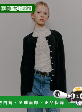 1h可退 日本直邮LE CIEL BLEU 女装 珍珠纽扣 宽松麻感衬衫外套 2