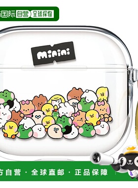 【日本直邮】elago AirPods3透明LINE FRIENDS保护壳带挂钩 minin