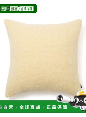 1h可退 日本直邮Francfranc 仿马海毛人字纹抱枕套 45*45 浅黄色(