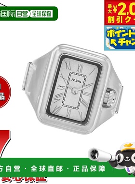 日本直邮FOSSIL 女士戒指表 RAQUEL 双指针不锈钢表圈 ES5344